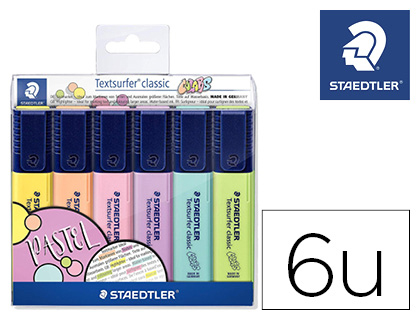 ROTULADOR TEXTSURFER CLASSIC 364 PASTEL & VINTAGE BOLSA DE 6 UNIDADES COLORES SURTIDOS