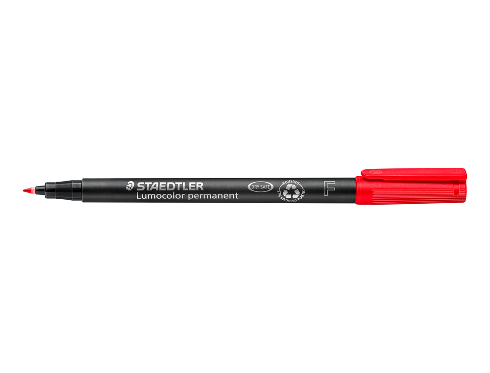 ROTULADOR STAEDTLER LUMOCOLOR RETROPROYECCION PUNTA DE FIBRAPERMANENTE 318-2 ROJO PUNTA FINA REDONDA 0.6 MM