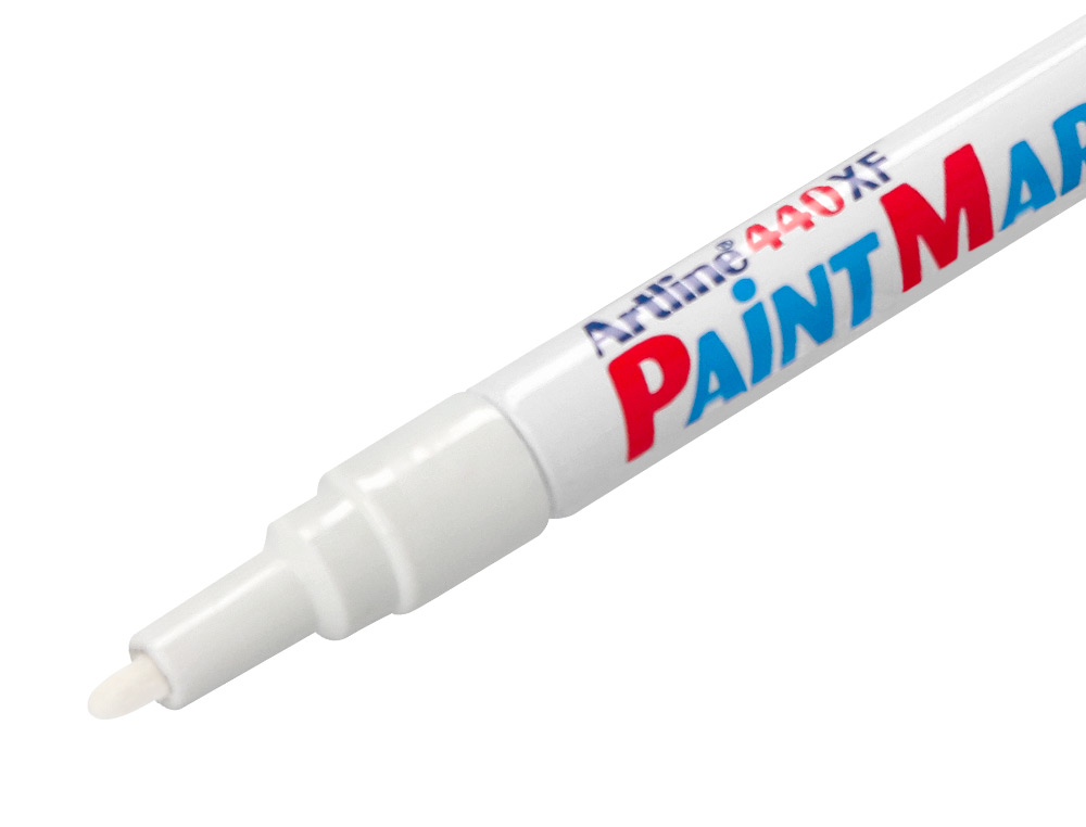 ROTULADOR ARTLINE MARCADOR PERMANENTE EK-440 XF BLANCO PUNTA REDONDA 1.2 MM METAL CAUCHO Y PLASTICO