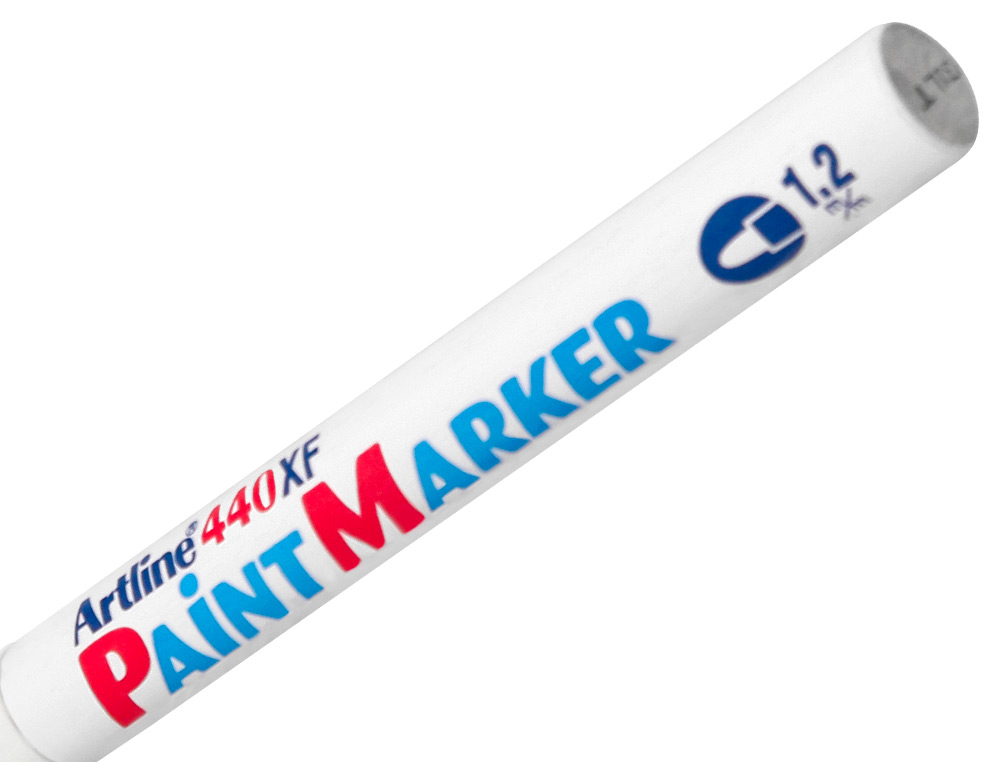 ROTULADOR ARTLINE MARCADOR PERMANENTE EK-440 XF BLANCO PUNTA REDONDA 1.2 MM METAL CAUCHO Y PLASTICO