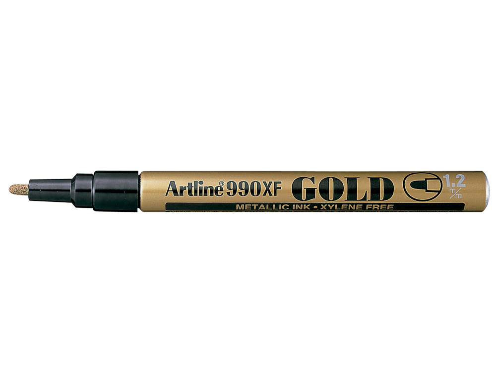 ROTULADOR ARTLINE MARCADOR PERMANENTE PUNTA METALICA EK-990 ORO PUNTA REDONDA 1.2 MM
