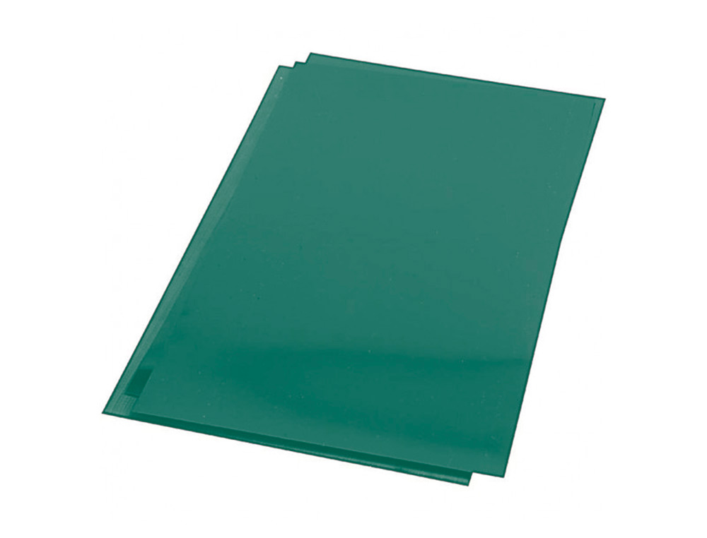 TAPA DE ENCUADERNACION Q-CONNECT PVC DIN A4 OPACA VERDE 180 MICRAS CAJA DE 100 UNIDADES
