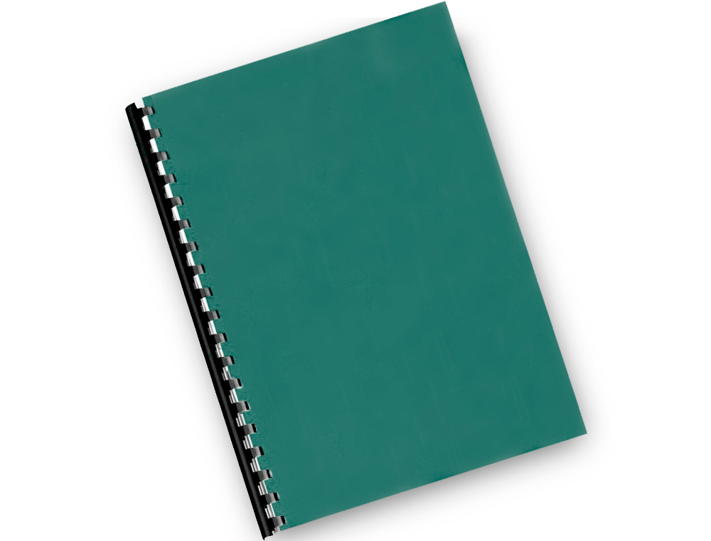TAPA DE ENCUADERNACION Q-CONNECT PVC DIN A4 OPACA VERDE 180 MICRAS CAJA DE 100 UNIDADES