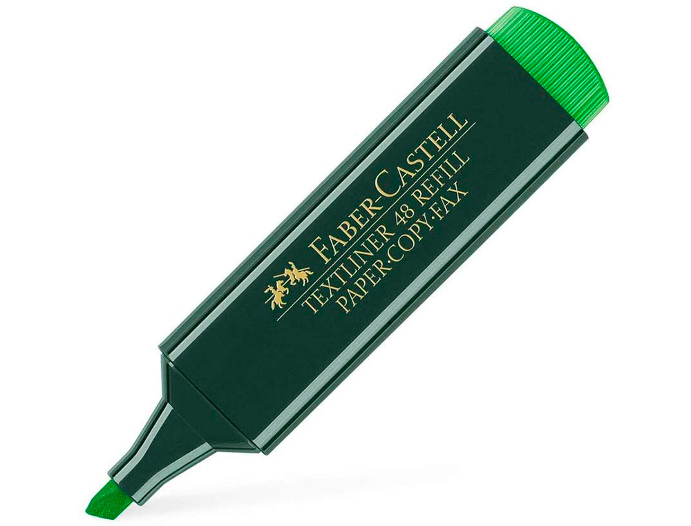 ROTULADOR FABER CASTELL FLUORESCENTE TEXTLINER 48 VERDE BLISTER DE 1 UNIDAD