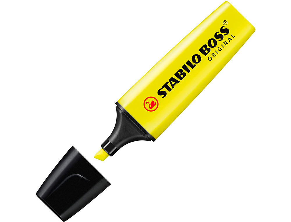 ROTULADOR STABILO BOSS FLUORESCENTE 70 AMARILLO ESTUCHE DE 4 UNIDADES