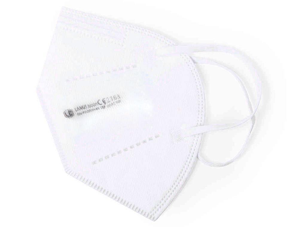 MASCARILLA FACIAL FFP2 VERONA AUTOFILTRANTE CERTIFICADO CE CON AJUSTE NASAL EMBOLSADA INDIVIDUALMENTE BLANCA