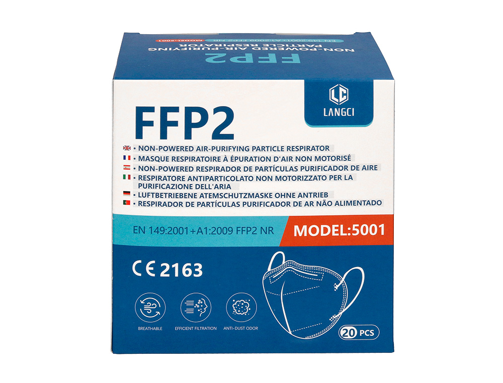 MASCARILLA FACIAL FFP2 VERONA AUTOFILTRANTE CERTIFICADO CE CON AJUSTE NASAL EMBOLSADA INDIVIDUALMENTE BLANCA