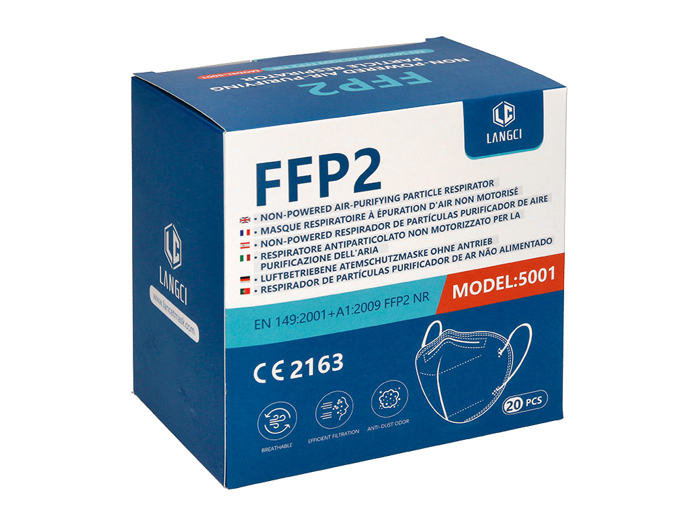MASCARILLA FACIAL FFP2 VERONA AUTOFILTRANTE CERTIFICADO CE CON AJUSTE NASAL EMBOLSADA INDIVIDUALMENTE BLANCA