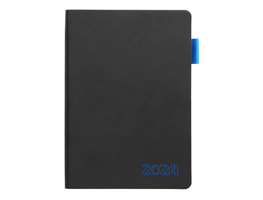 AGENDA ENCUADERNADA LIDERPAPEL SIFNOS A5 2024 DIA PAGINA COLOR AZUL PAPEL 70 GR