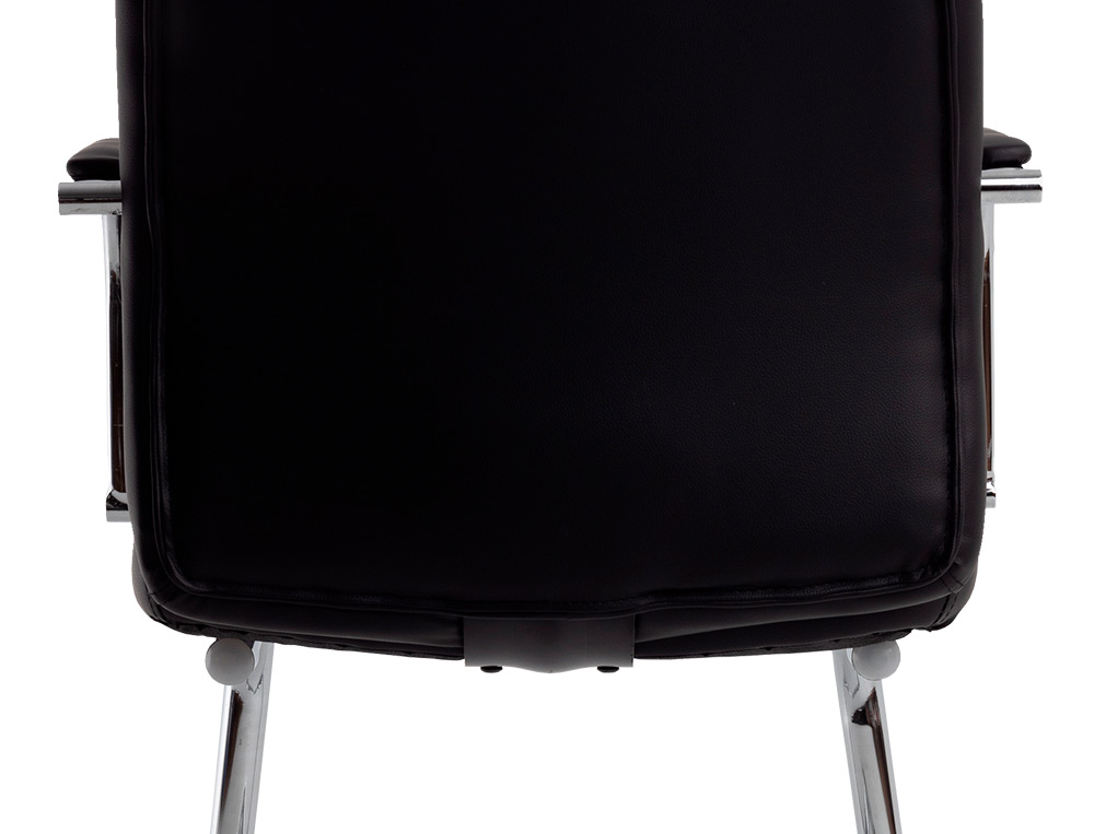 SILLA Q-CONNECT ESCRITORIO PIA VE SIMIL PIEL BASE METALICA ALT MAX 1050 ANC 610 PROF 680 COLOR NEGRO