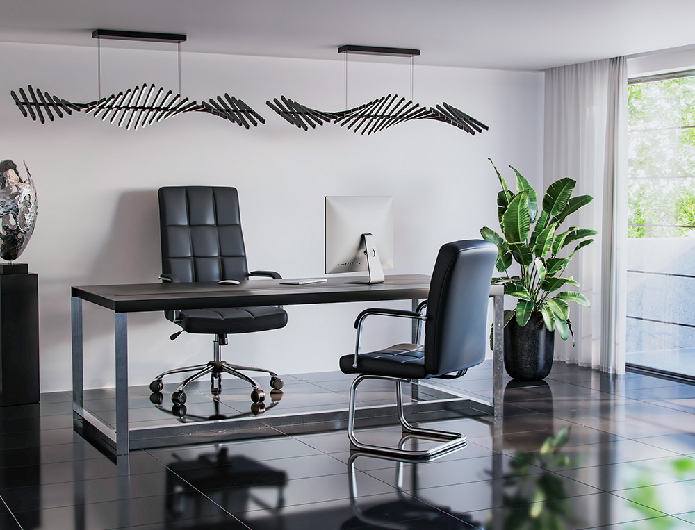 SILLA Q-CONNECT ESCRITORIO PIA VE SIMIL PIEL BASE METALICA ALT MAX 1050 ANC 610 PROF 680 COLOR NEGRO