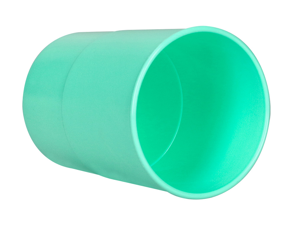 CUBILETE PORTALAPICES Q-CONNECT VERDE MENTA PASTEL OPACO PLASTICO DIAMETRO 75 MM ALTO 100 MM