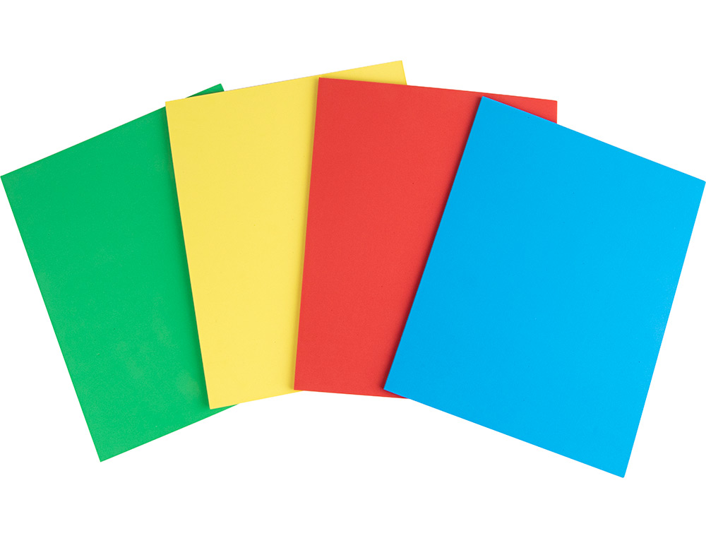 CAUCHO LIDERPAPEL 25X20 CM BOLSA DE 4 UNIDADES COLORES SURTIDOS