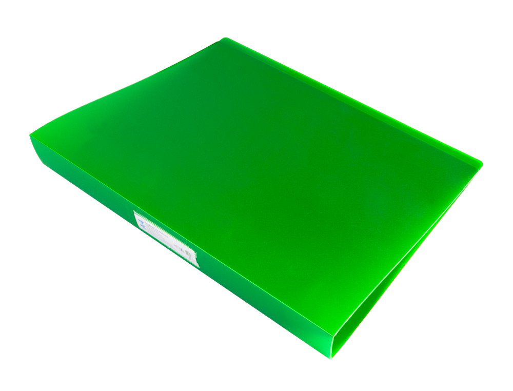 CARPETA LIDERPAPEL 4 ANILLAS 25 MM MIXTAS 43433 POLIPROPILENO DIN A4 VERDE TRANSLUCIDO