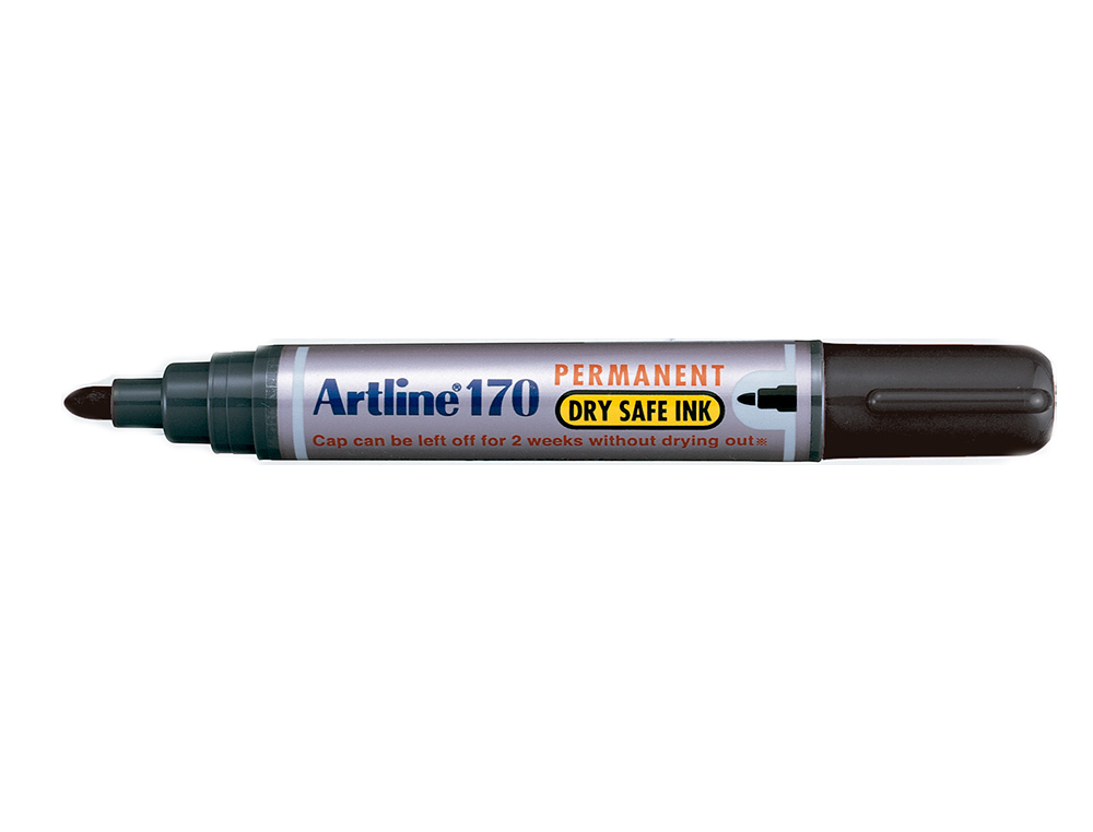 ROTULADOR ARTLINE MARCADOR PERMANENTE 170 NEGRO PUNTA REDONDA 2 MM ANTISECADO