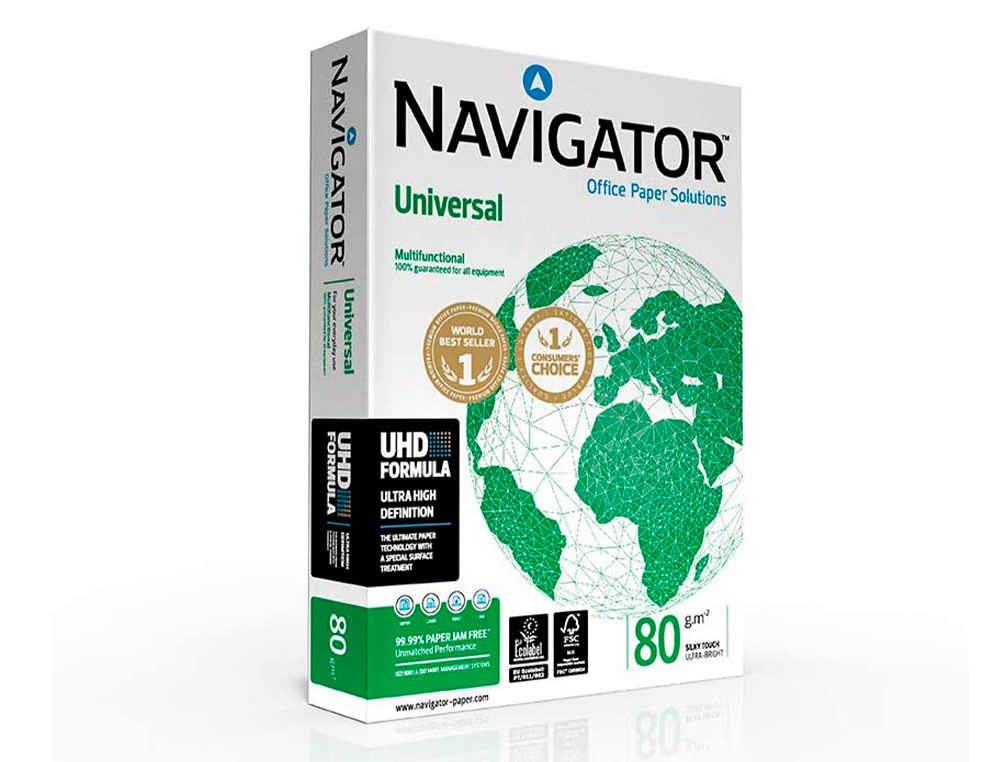 PAPEL FOTOCOPIADORA NAVIGATOR DIN A3 80 GRAMOS PAPEL MULTIUSO INK-JET Y LASERPAQUETE DE 500 HOJAS