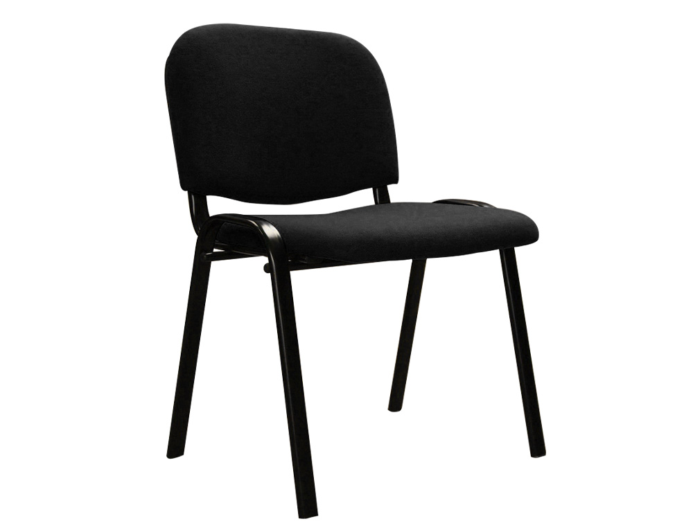 SILLA APILABLE Q-CONNECT BRAZOS CORTOS TAPIZADA SIN RUEDAS 910MM ALTO 460MM LARGO 440MM PROFUNDIDAD NEGRA