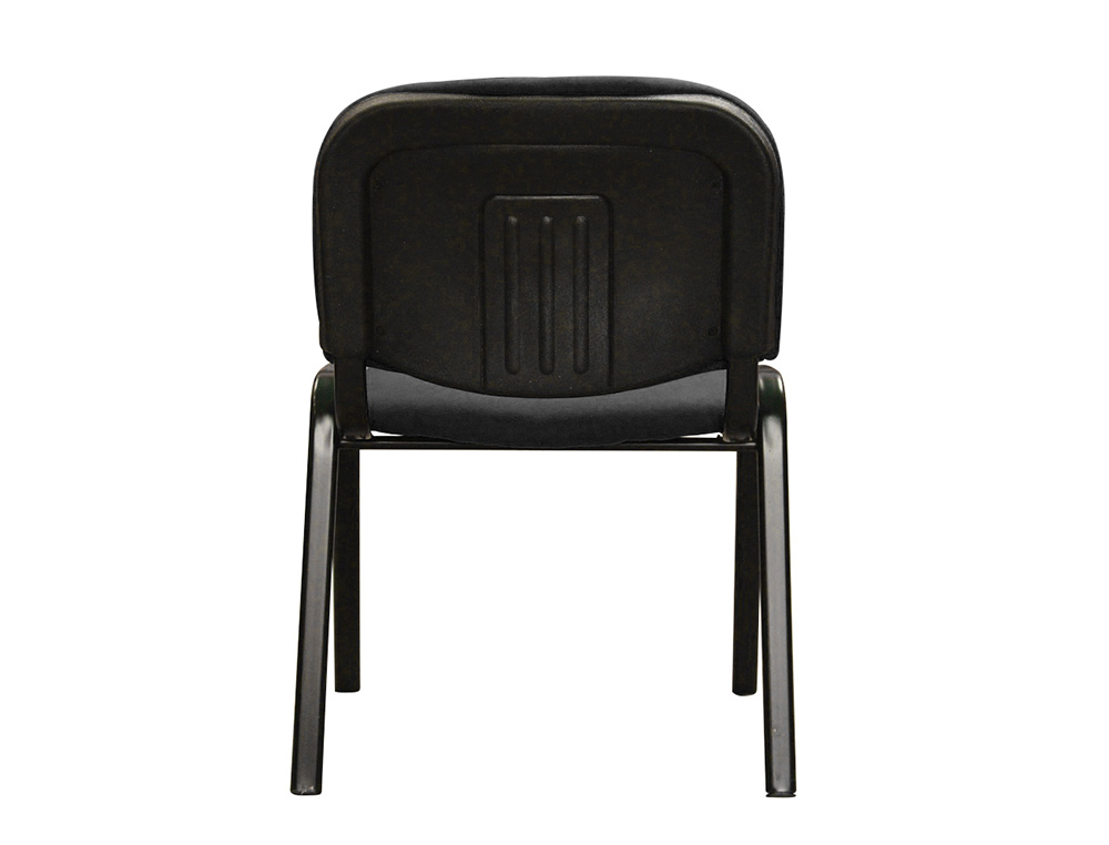 SILLA APILABLE Q-CONNECT BRAZOS CORTOS TAPIZADA SIN RUEDAS 910MM ALTO 460MM LARGO 440MM PROFUNDIDAD NEGRA