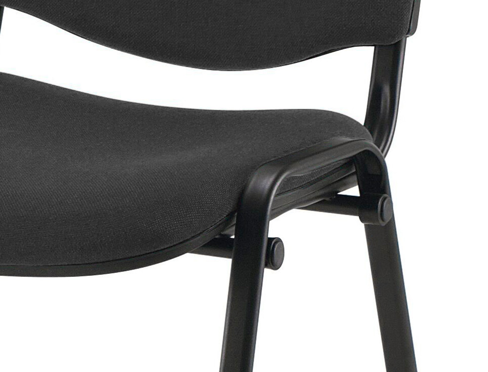 SILLA APILABLE Q-CONNECT BRAZOS CORTOS TAPIZADA SIN RUEDAS 910MM ALTO 460MM LARGO 440MM PROFUNDIDAD NEGRA