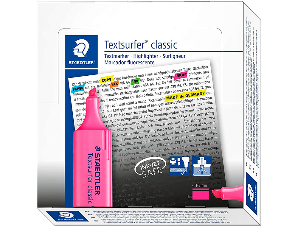 ROTULADOR STAEDTLER TEXTSURFER CLASSIC 364 FLUORESCENTE ROSA