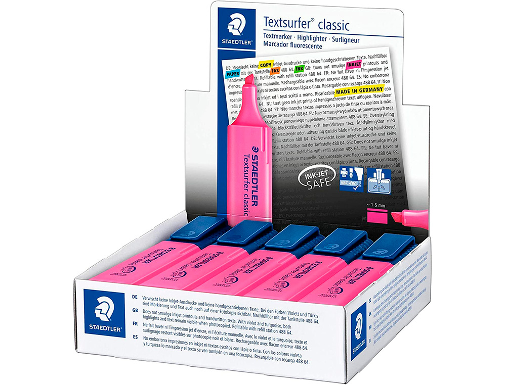 ROTULADOR STAEDTLER TEXTSURFER CLASSIC 364 FLUORESCENTE ROSA