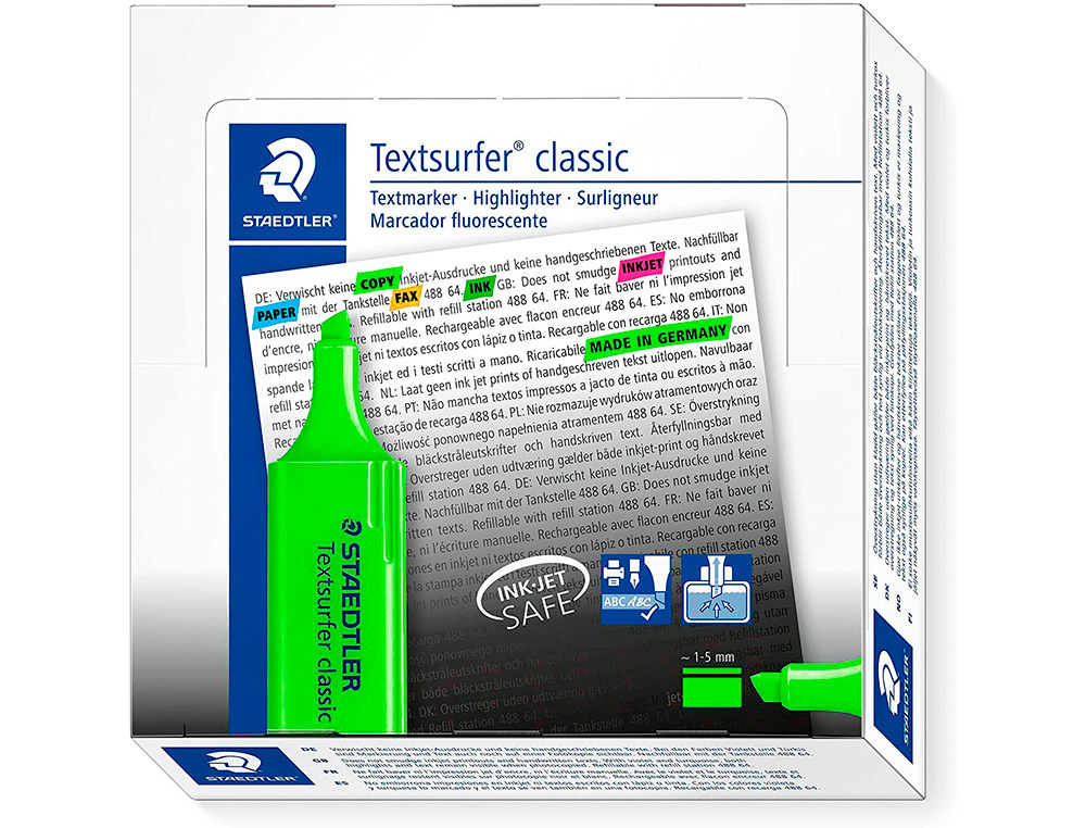 ROTULADOR STAEDTLER TEXTSURFER CLASSIC 364 FLUORESCENTE VERDE
