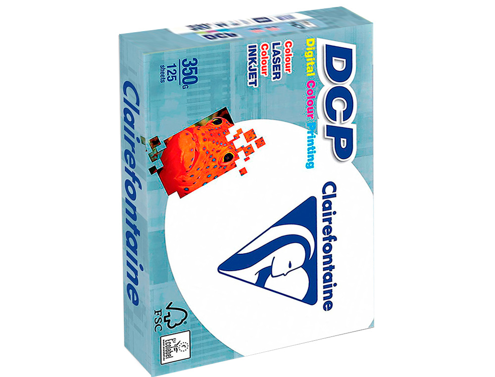 PAPEL FOTOCOPIADORA CLAIREFONTAINE DIN A4 350 GRAMOS PAQUETE DE 125 HOJAS