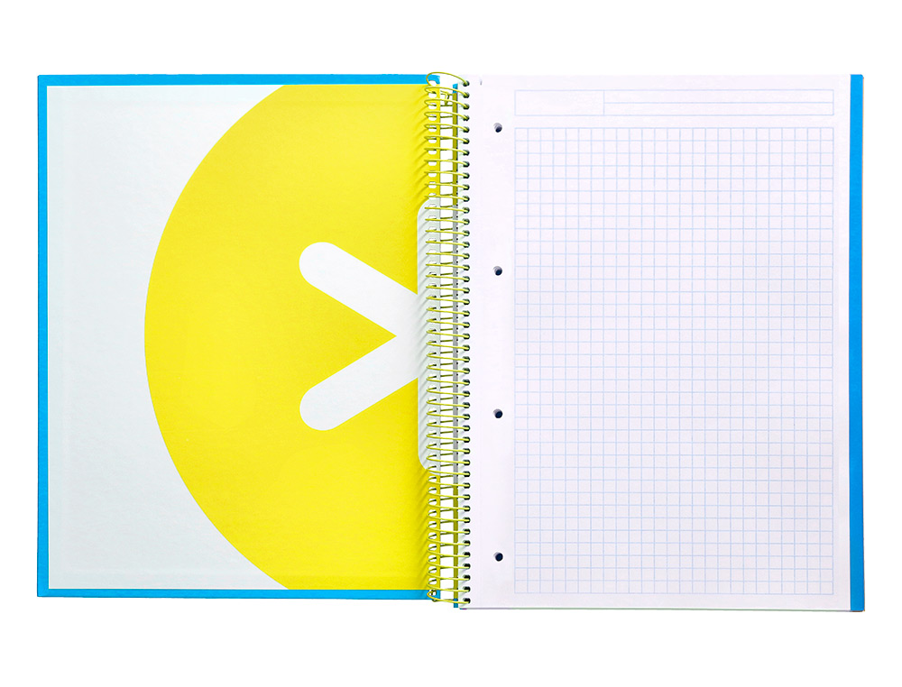 CUADERNO ESPIRAL A4 MICRO ANTARTIK TAPA FORRADA 120H 90 GR CUADRO 5MM 5 BANDAS 4 TALADROS COLOR AZUL