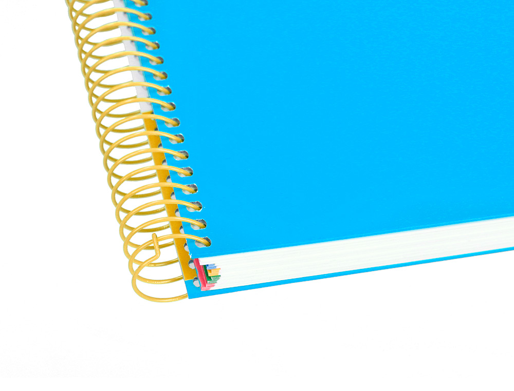 CUADERNO ESPIRAL A4 MICRO ANTARTIK TAPA FORRADA 120H 90 GR CUADRO 5MM 5 BANDAS 4 TALADROS COLOR AZUL