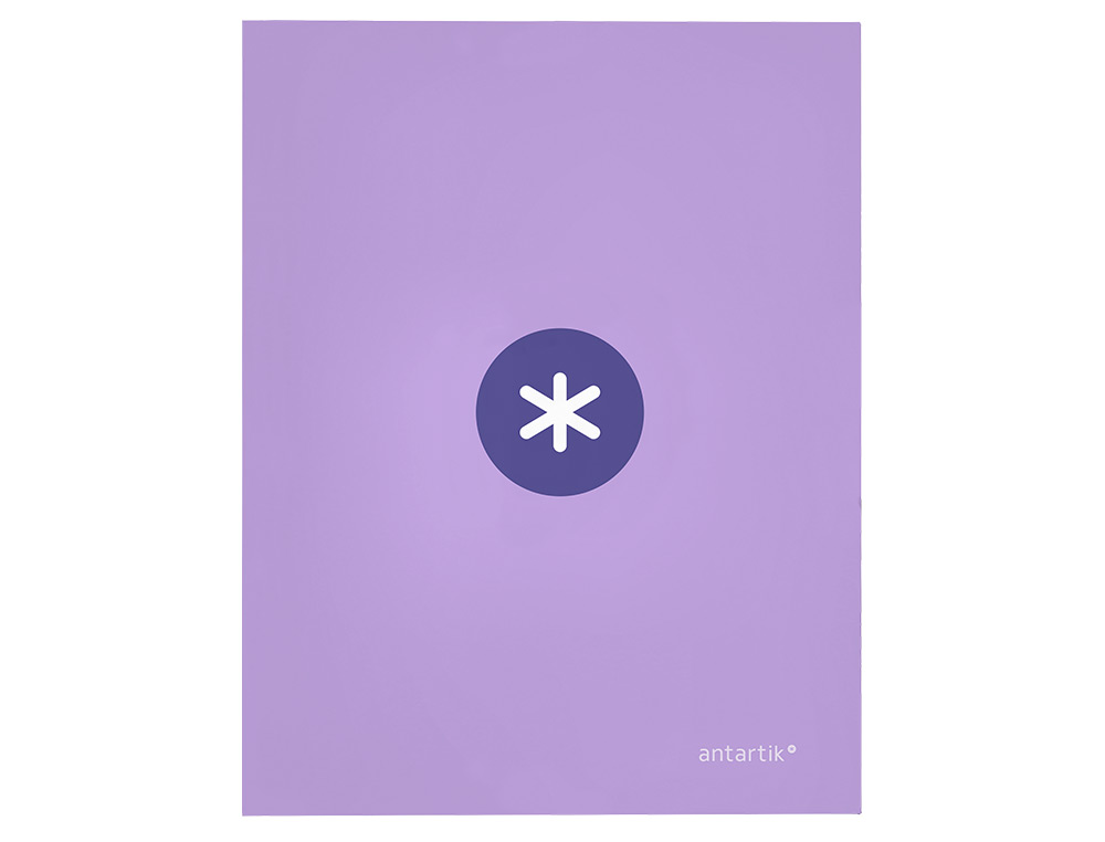 CARPETA 4 ANILLAS 40 MM MIXTAS ANTARTIK A4 FORRADA COLOR LAVANDA