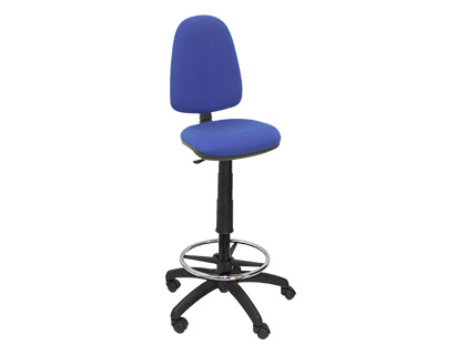 TABURETE PYC CON RESPALDO REGULABLE EN ALTURA AZUL 1000+230X480X460 MM