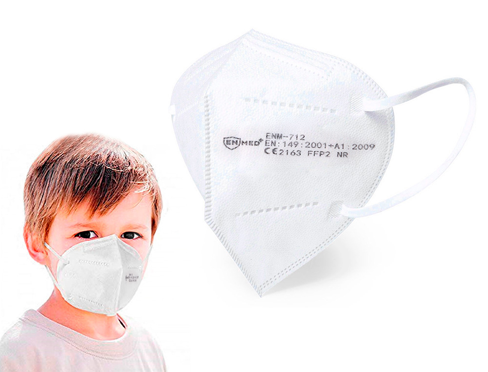 MASCARILLA INFANTIL FACIAL FFP2 AUTOFILTRANTE CON AJUSTE NASAL CERTIFICADO CE