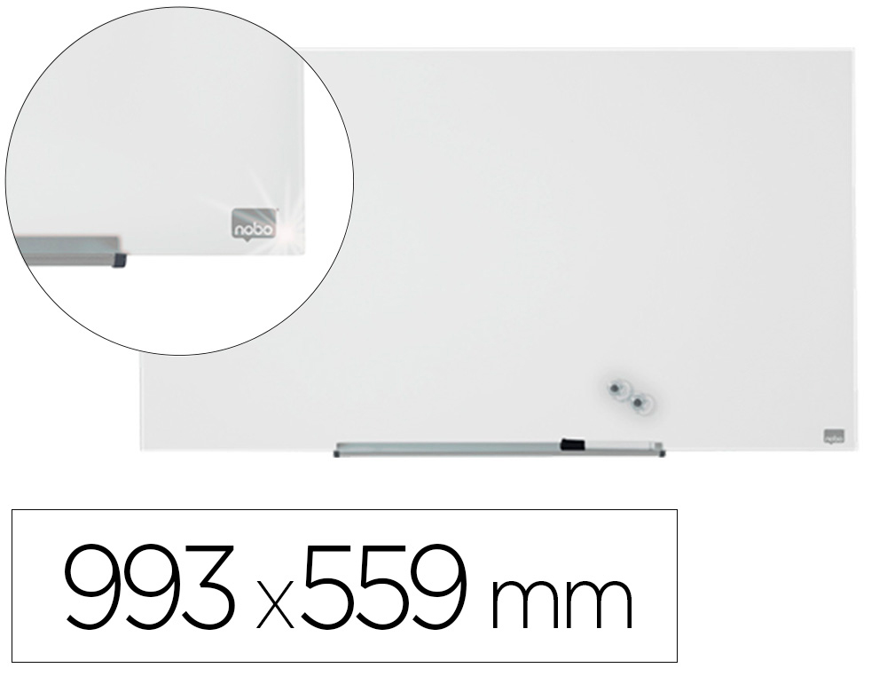 PIZARRA BLANCA NOBO IMPRESSION PRO CRISTAL 45
