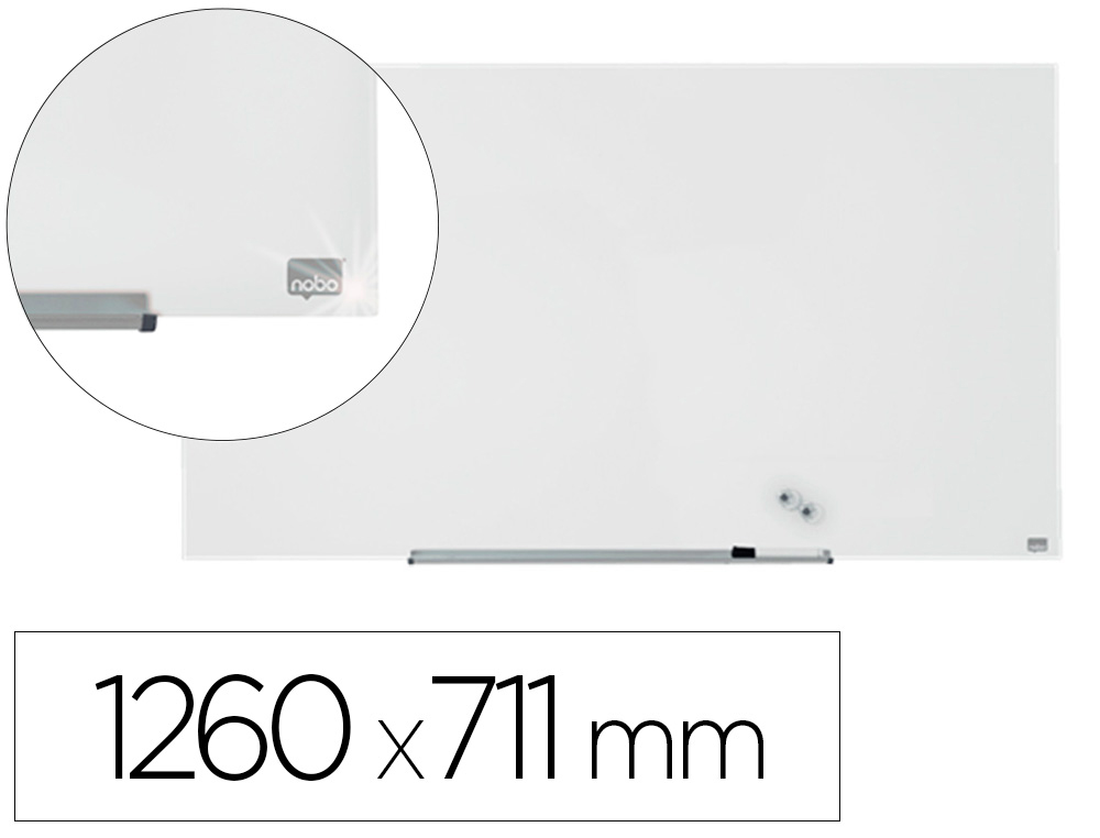 PIZARRA BLANCA NOBO IMPRESSION PRO CRISTAL 57