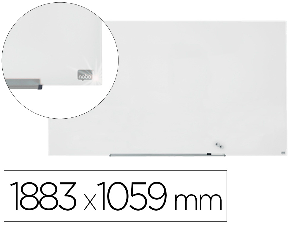 PIZARRA BLANCA NOBO IMPRESSION PRO CRISTAL 85