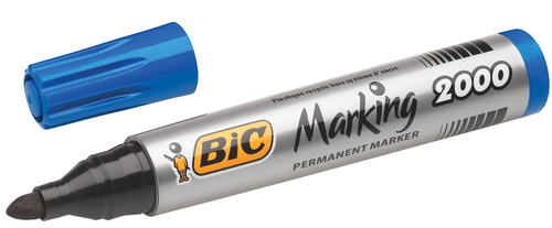 BIC MARCADOR PERMANENTE 2000 DE PUNTA CONICA. AZUL. REF. 8209143