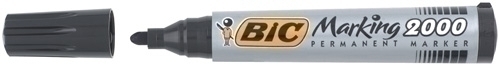 BIC MARCADOR PERMANENTE 2000 DE PUNTA CONICA. NEGRO. REF. 8209153