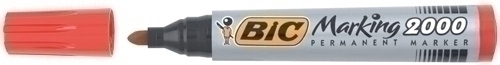 BIC MARCADOR PERMANENTE 2000 DE PUNTA CONICA ROJO 8209133
