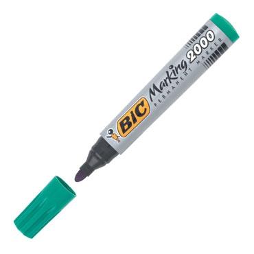 BIC MARCADOR PERMANENTE 2000 DE PUNTA CONICA. VERDE. REF. 8209123